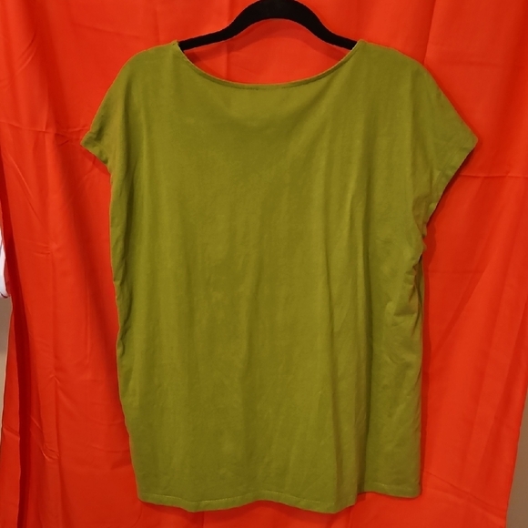 NWOT 1X CJ Banks Olive Green Short Sleeve Tee - Picture 8 of 12
